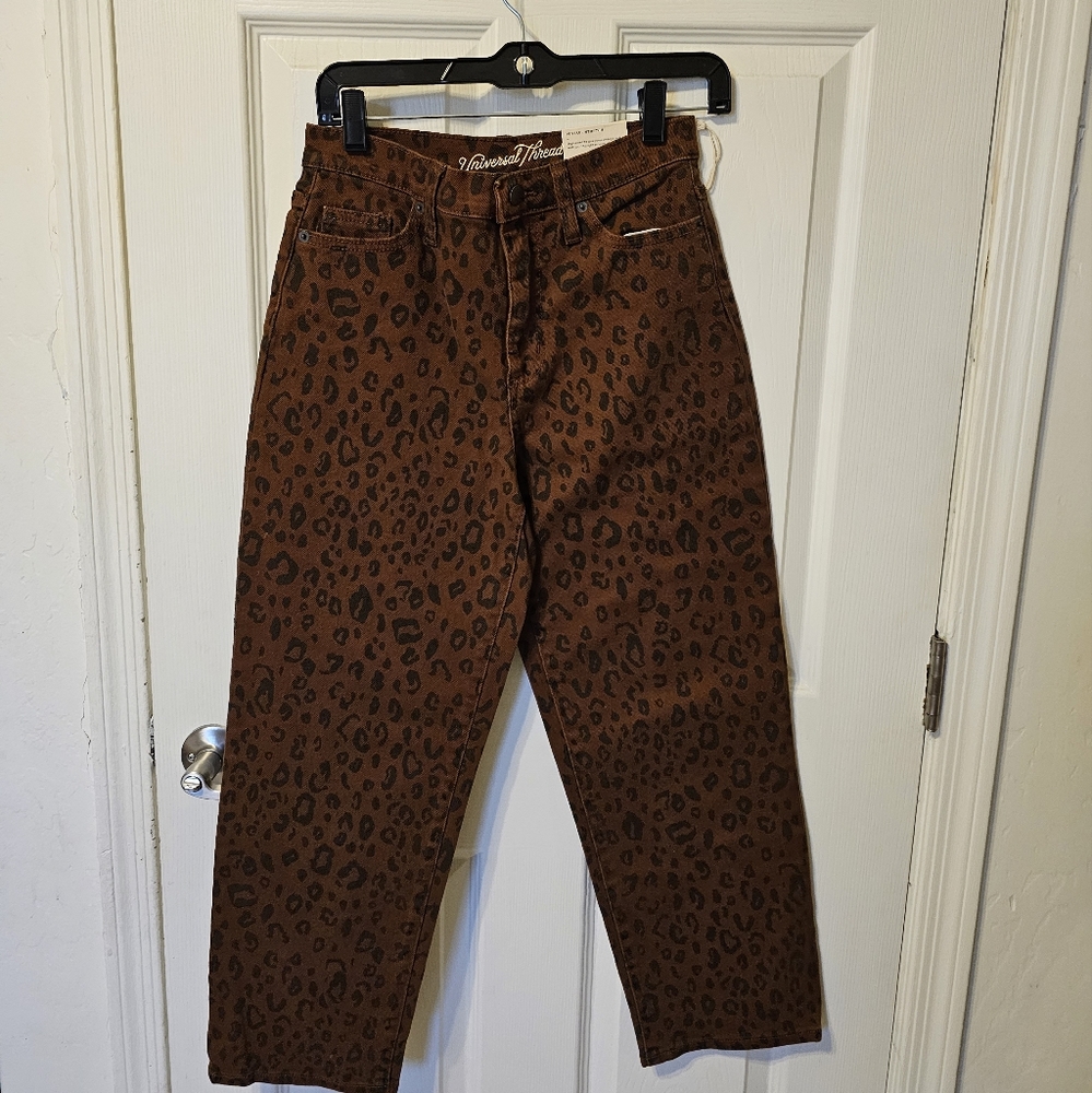 Universal Thread Vintage Straight Leopard Print J… - image 1